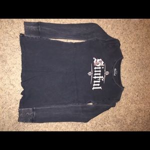 Black Sinful long sleeve thermal shirt